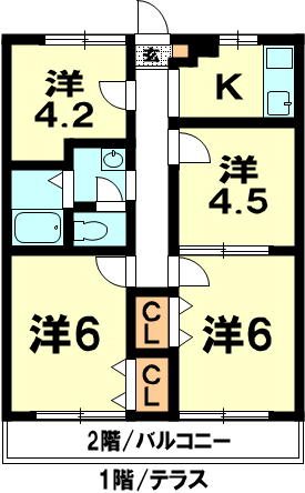 レイクランド稲枝 間取り図