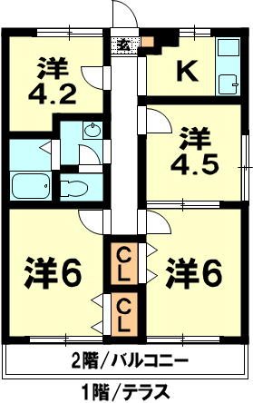 レイクランド稲枝 間取り図