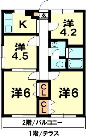 レイクランド稲枝 間取り図