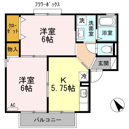 サニーコートA 間取り図