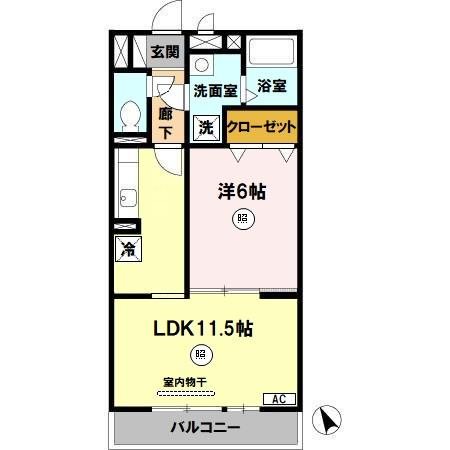 クレセント  間取り図