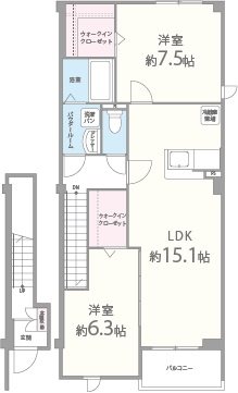 グランドゥール楓 201号室 間取り