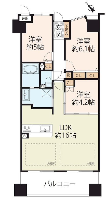 ロイヤルアーク草津 間取り図