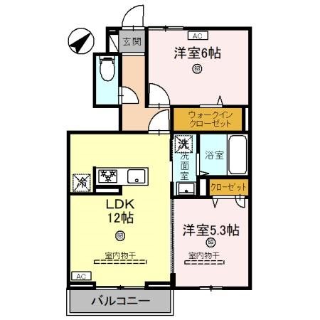 Le Lien(ﾙﾘｱﾝ) 間取り図