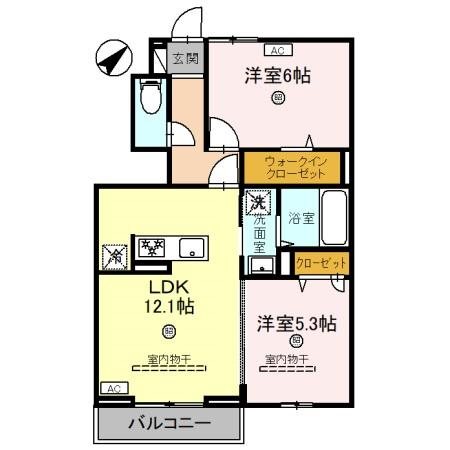 Le Lien(ﾙﾘｱﾝ) 間取り図