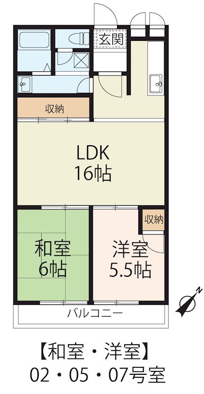 コーポ幸 202号室 間取り