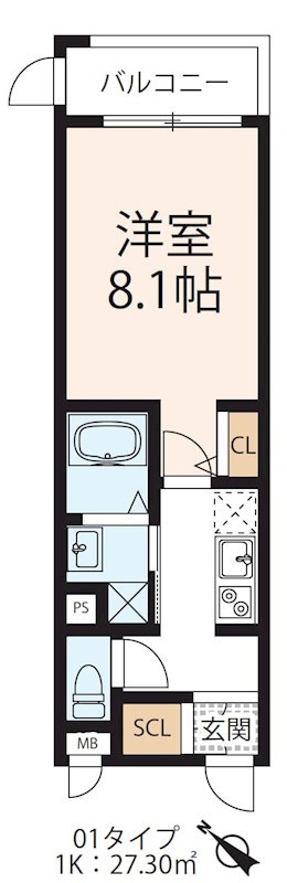 アヴァンセ瀬田 101号室 間取り