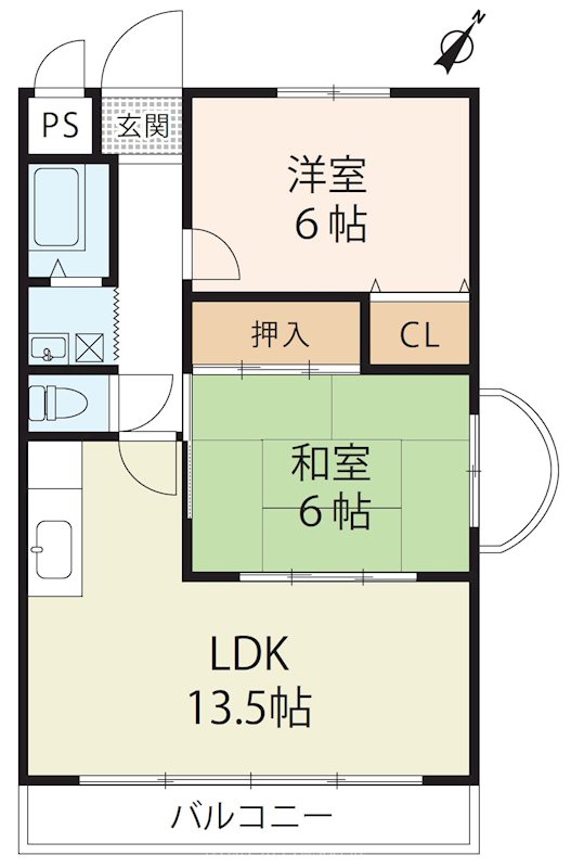 クレベール 301号室 間取り