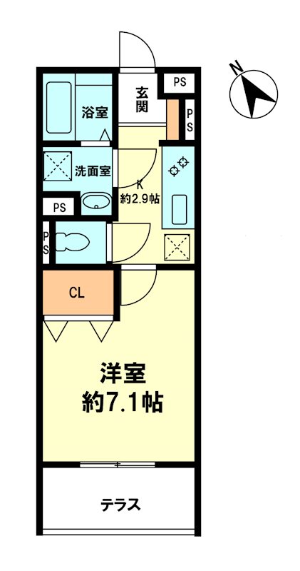 ＤＥＳＩＧＮ　ＳＱＵＡＲＥ　ＡＮ 106号室 間取り