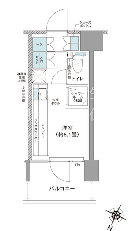 【食事・家具家電付学生専用】コムレジ赤羽 間取り