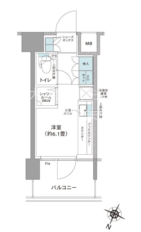 【食事・家具家電付学生専用】コムレジ赤羽 間取り