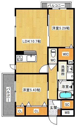 シャーメゾン　ボヌール 間取り