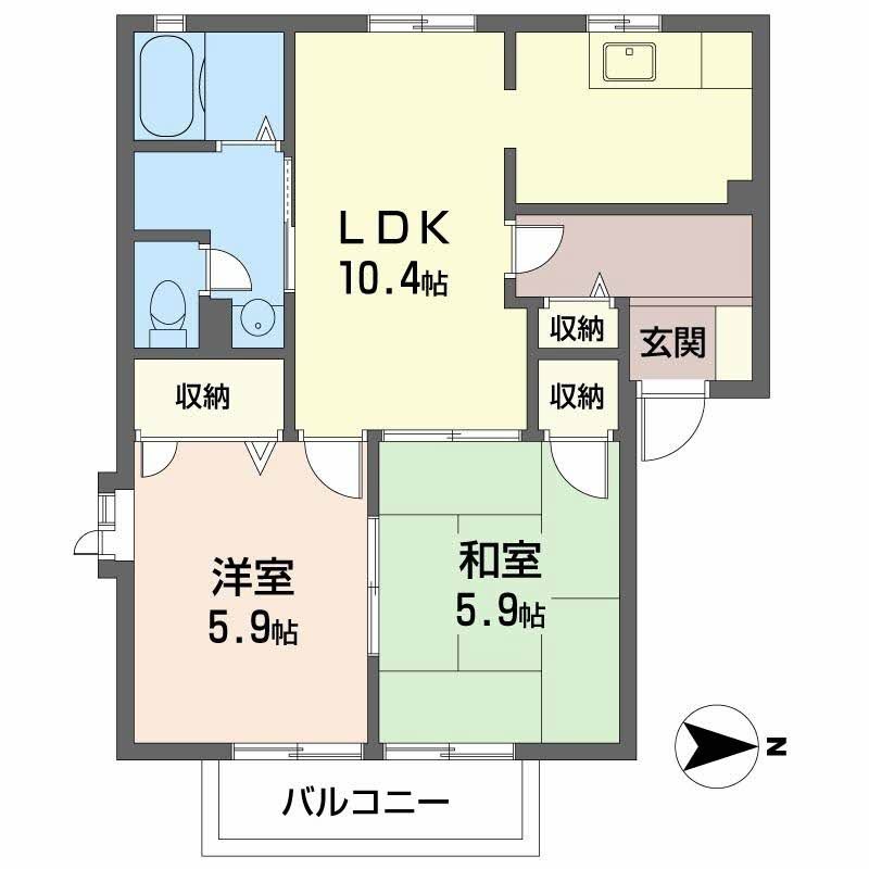 エバーグリーン　ハイツ 間取り