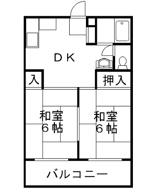 宮町コーポラス  間取り