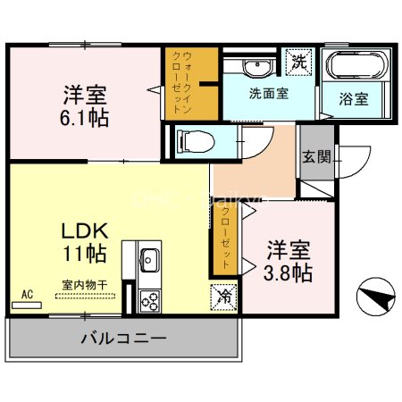 エクセレント曙川東Ⅱ 間取り