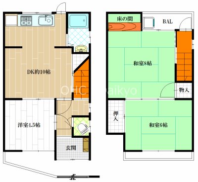南太子堂２丁目貸家 間取り