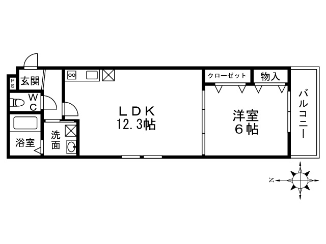 フジパレス岩田町Ⅰ番館 間取り