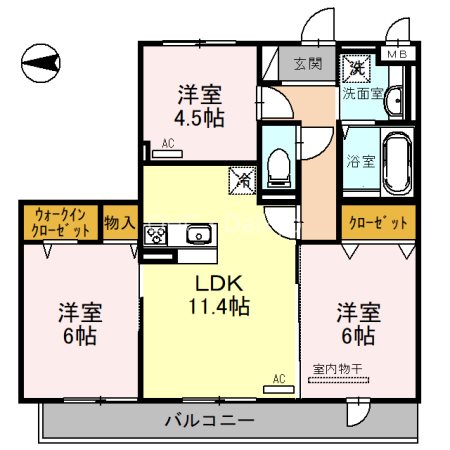 グランドソレーユ久宝寺 間取り