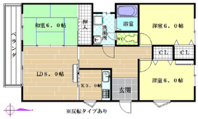 曙フラッツ 間取り
