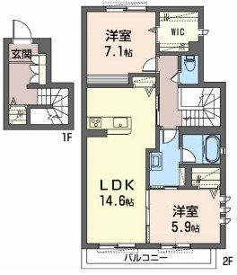 シャーメゾン　Ｈｉｋａｒｉ 間取り