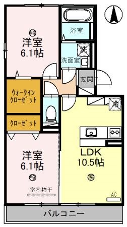 グレース中谷　Ｂ棟  間取り