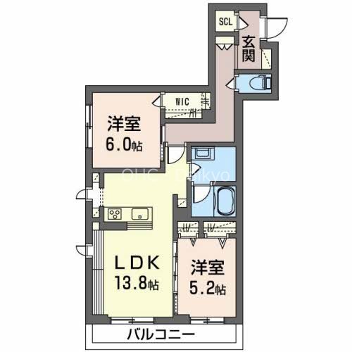 シャーメゾン　オリナスパスミ 間取り