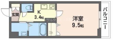シャーメゾン　オーク八戸ノ里 間取り