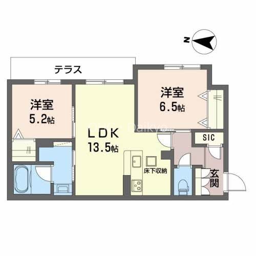 Ｌｕｍｉｔоｉｌｅ　久宝寺（ルミトワール） 間取り