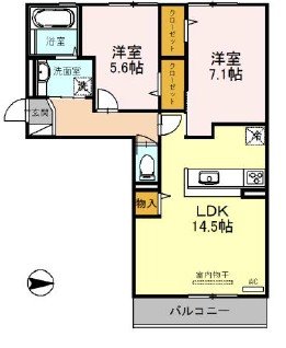 Hills 花水木 A棟 間取り