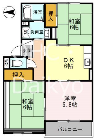 フラワーヒルまつもと 間取り