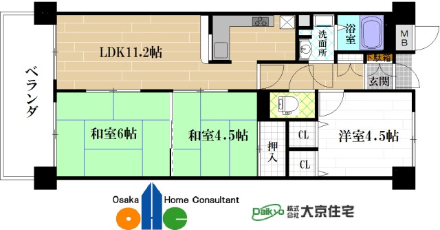 ファミールハイツ八尾 間取り