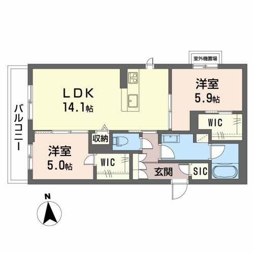 Ｓｈａ　Ｍａｉｓｏｎ　さかえ 間取り