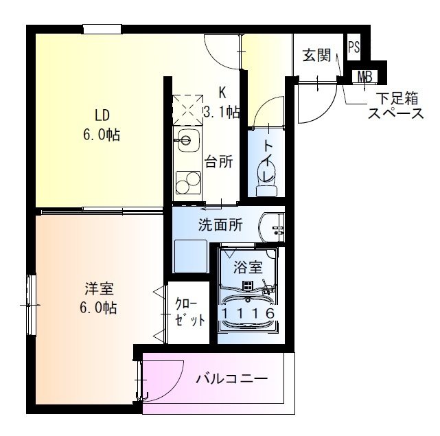 フジパレス弥刀Ⅰ番館 間取り