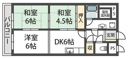 柏原ファミリーハイツ 間取り
