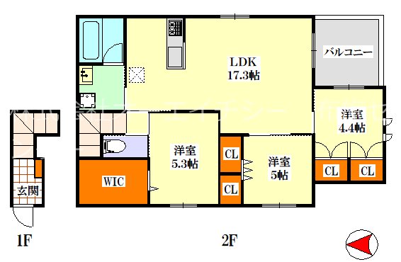 大阪府東大阪市足代１丁目 間取り