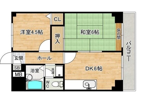 グランドパレス八尾 間取り