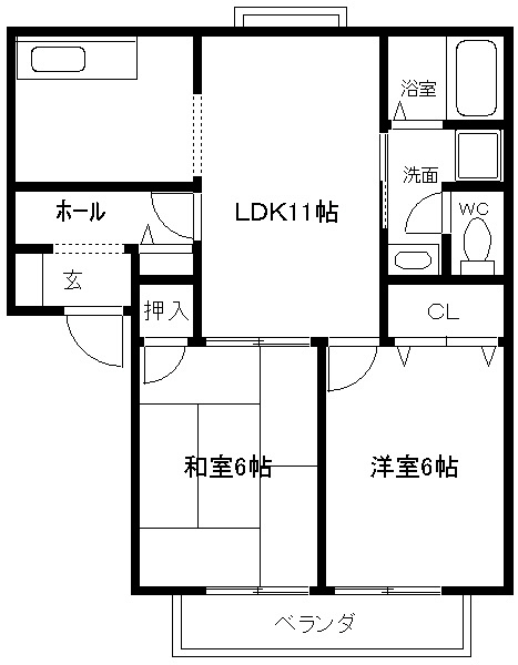 エバーグリーン　ハイツ 間取り