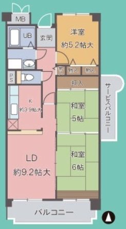 ビオトープ旭ヶ丘 間取り