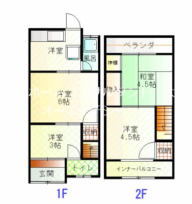 山城町３丁目貸家 間取り