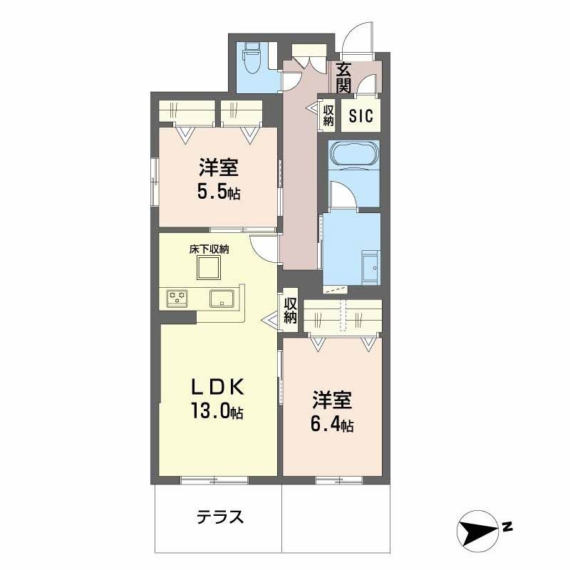 シャーメゾン渋川Ⅲ 間取り