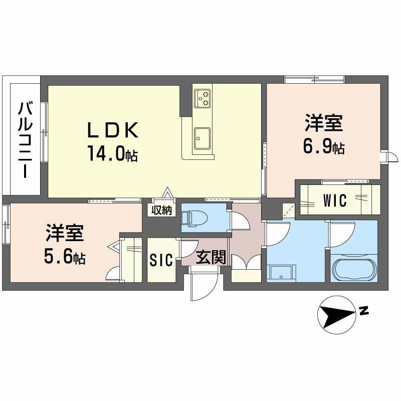 シャーメゾン渋川Ⅲ 間取り