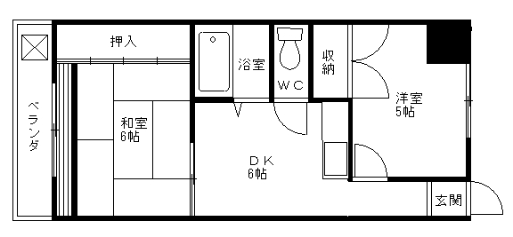 高安ハイツA棟 間取り