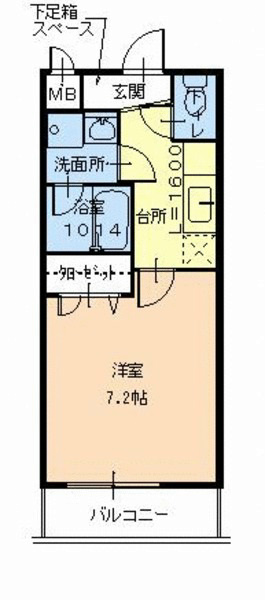 アルベージュ八戸ノ里Ⅱ番館 間取り