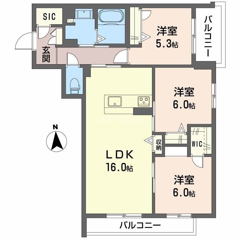 シャーメゾン　バルーンフラワー 間取り