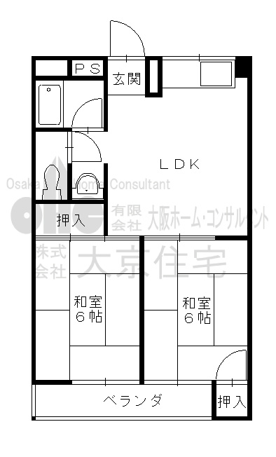 楠根スカイハイツ 間取り
