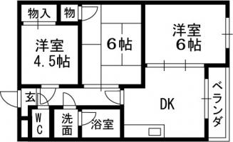 メゾンドールヤマヒデ弐番館 間取り