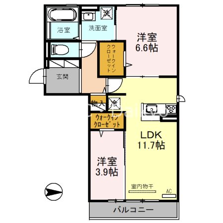 ディアコート萱振  間取り