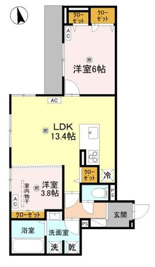 (仮称)Ｄ-ＲＯＯＭ八尾市東本町３丁目  間取り