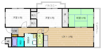 ラルゴ久宝寺 間取り