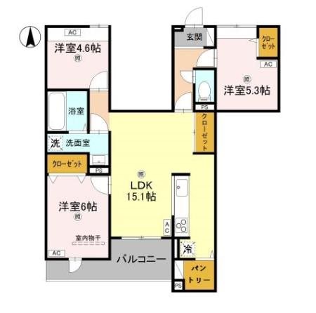 ウエスタンハイツ19 間取り